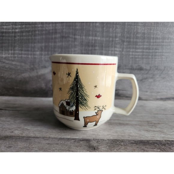 Meiwa Ginger Creek Christmas Winter Time Cozy Mug With Bear And Reindeer - Picture 5 of 5